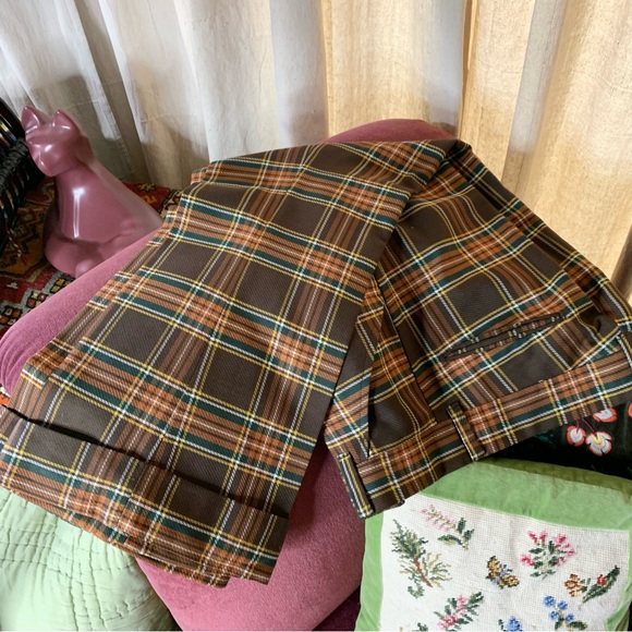 60s Farah Plaid Hiphugger Pants - Picture 6 of 6